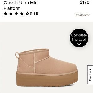 UGG Classic Ultra Mini Platform Boots in Tan